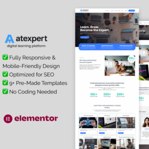 Atexpert – Elementor Template for Online Learning Platforms