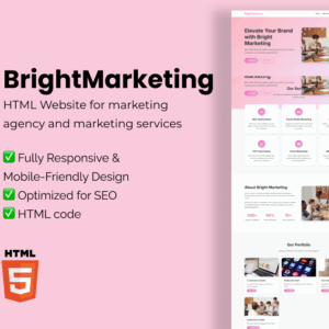 BrightMarketing - HTML Website for marketing agency and marketing services