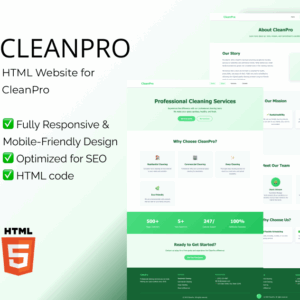 CleanPro - HTML Website for cleaning services