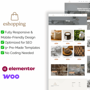 Eshopping – WooCommerce Elementor Template for Home Décor & Lifestyle Products