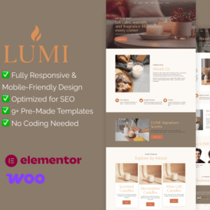 Lumi – WooCommerce Elementor Template for Candle & Home Fragrance Stores