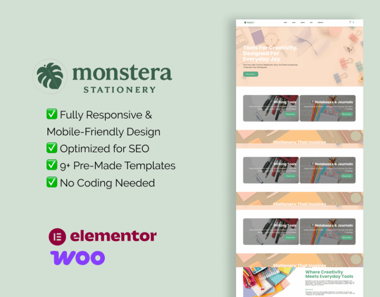 creative tools WooCommerce Elementor template