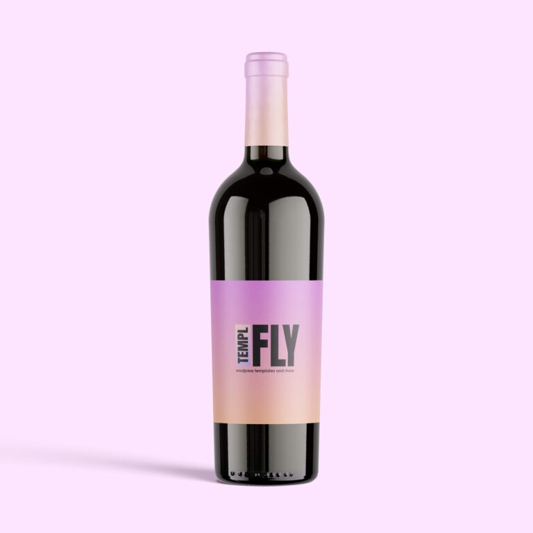 red wine bottle Photoshop mockup