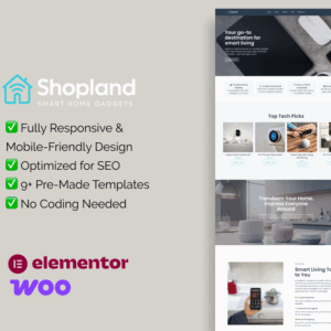 ShopLand – WooCommerce Elementor Template for Smart Home Gadgets