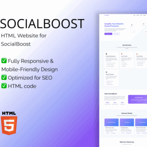 SocialBoost – HTML Template for Social Media Marketing Services