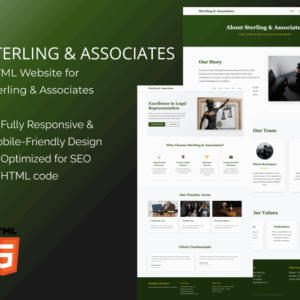 Sterling & Associates – HTML Template for Law Firms & Legal Services