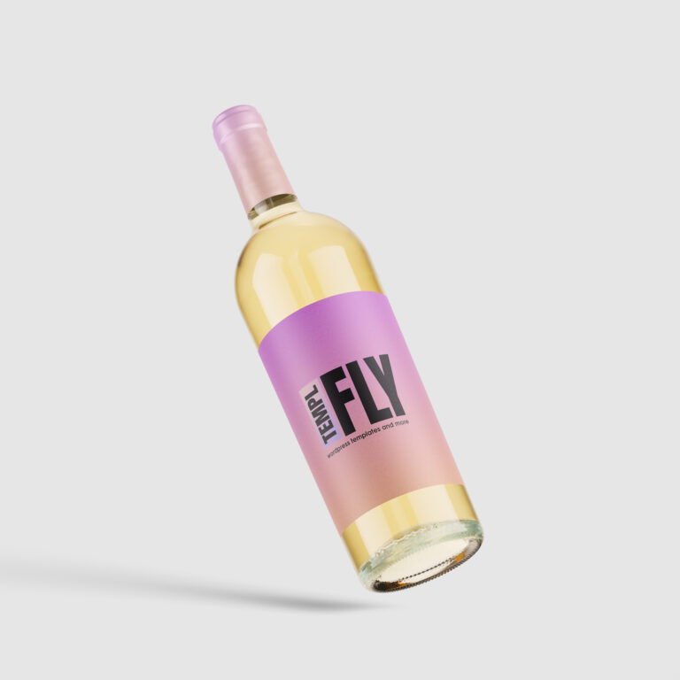 white wine bottle Photoshop mockup