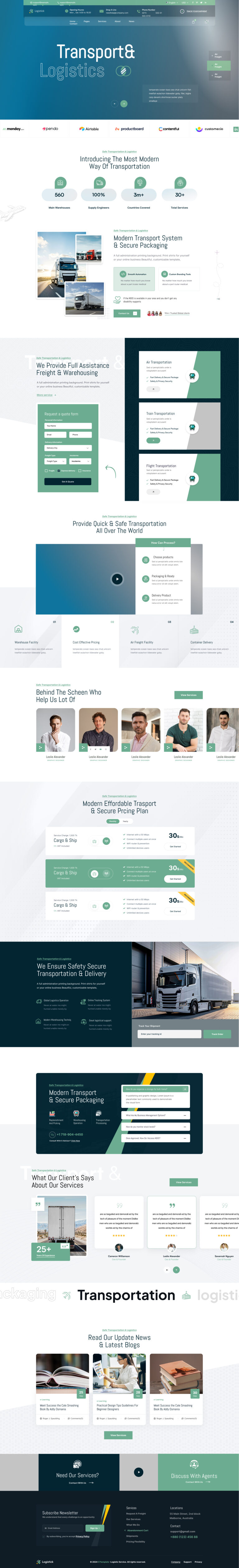 Transport & Logistics – Figma Design Template for Modern Websites - Image 2