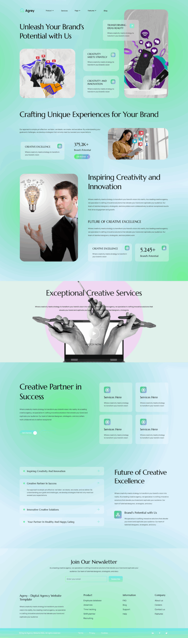 Digital Agency – Figma Design Template for Modern Websites - Image 2