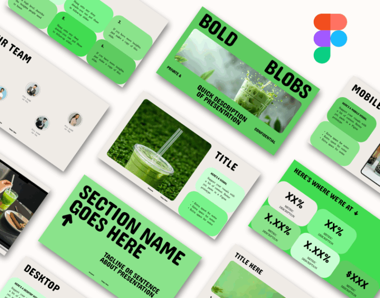 Bold Blobs Figma presentation template