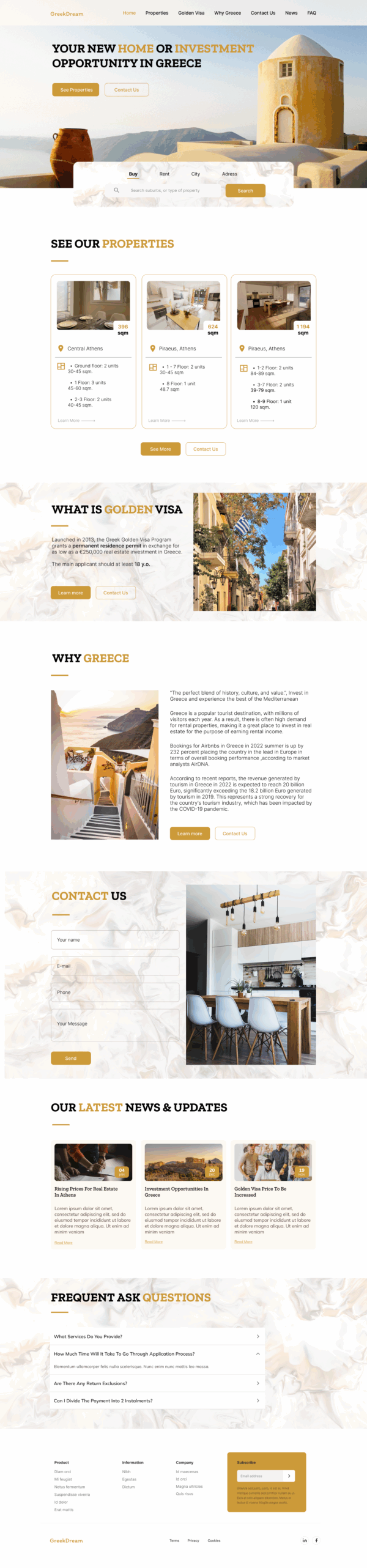 Real Estate GreekDream – Figma Design Template for Modern Websites - Image 2