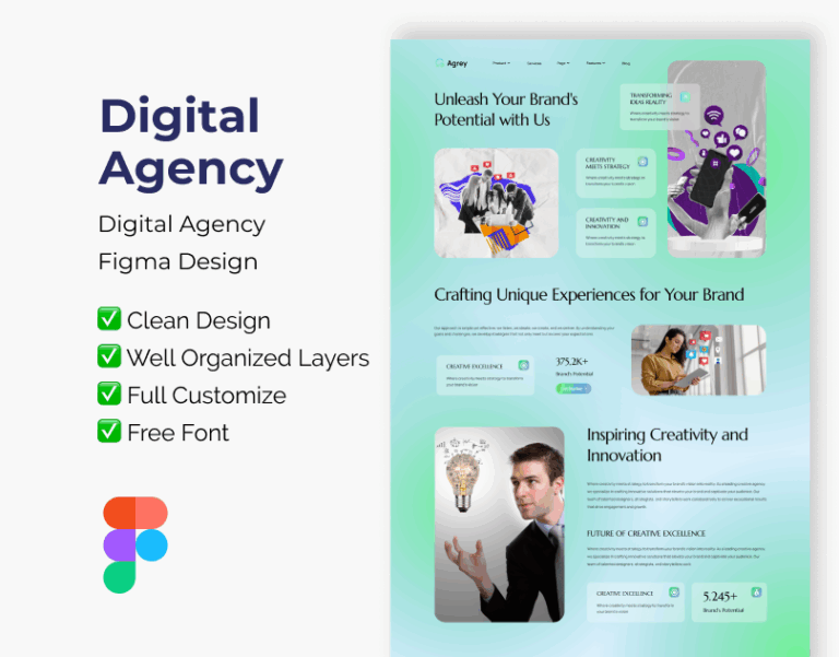 Digital agency Figma template