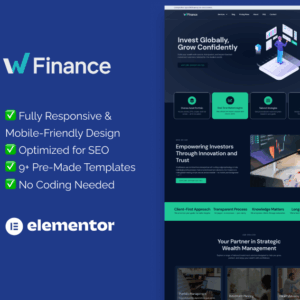 WFinance Investment & Wealth Management – Elementor Template