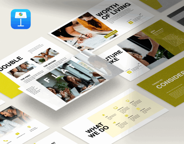 Flat Yellow - Professional Presentation Keynote Template