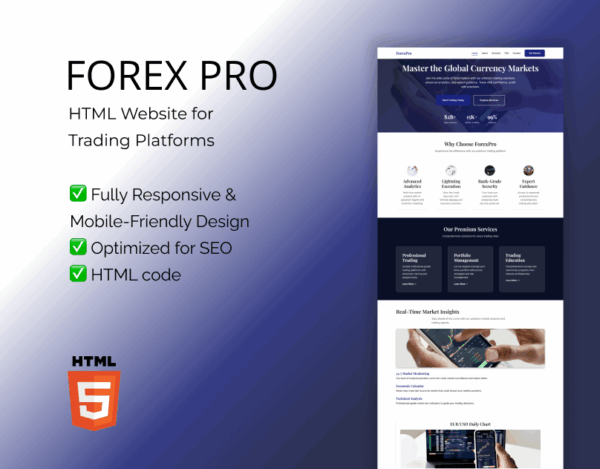 ForexPro Trading and financial analytics – HTML Website Template