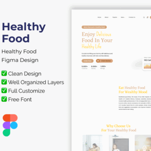 Healthy Food – Figma Design Template for Modern Websites