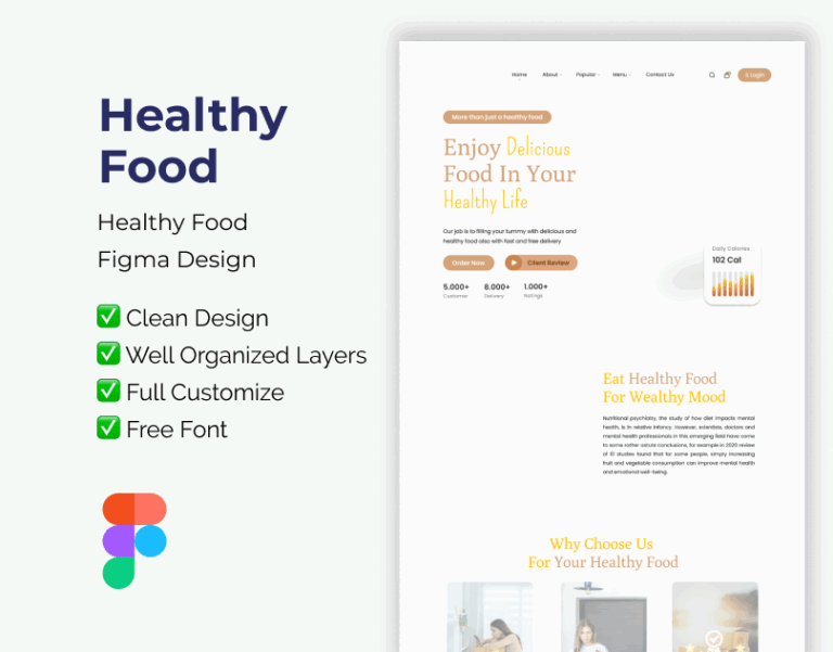 healthy food Figma template