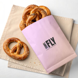 Kraft Paper Bag with Pretzel - Photoshop Mockup