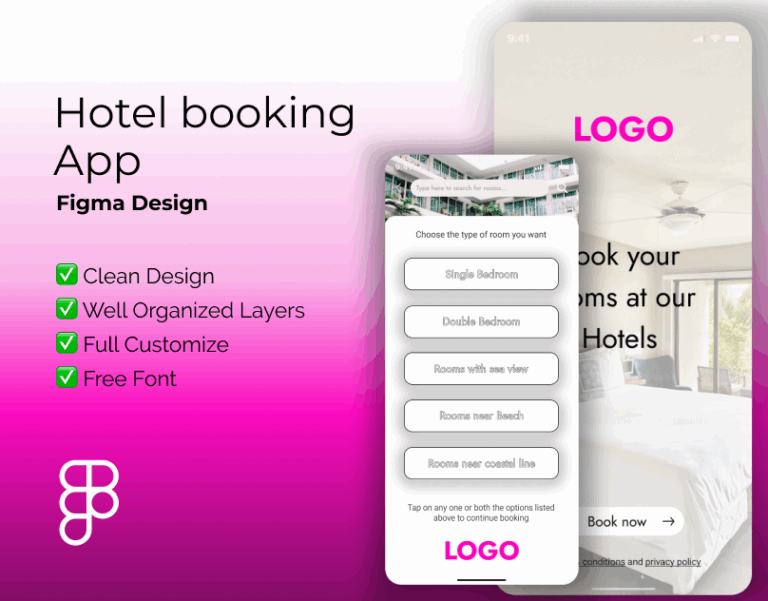 hotel booking Figma template