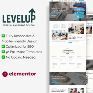 LevelUp – Elementor Template for Online Course & eLearning Platforms