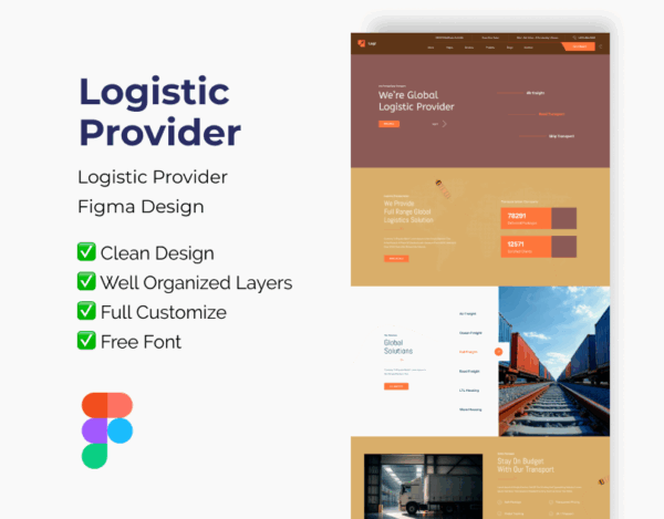 Logistic Provider – Figma Design Template for Modern Websites