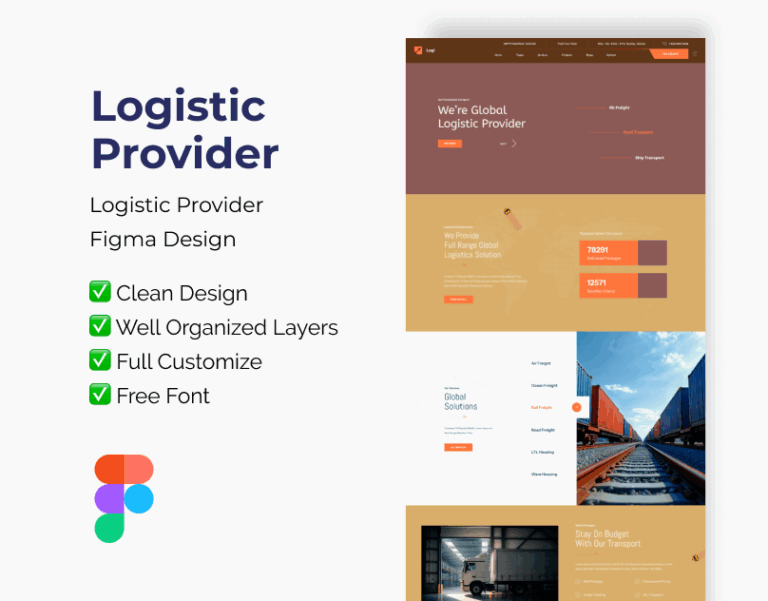 logistics Figma template