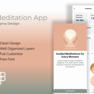 Meditation App – Figma Design Template for Modern Websites