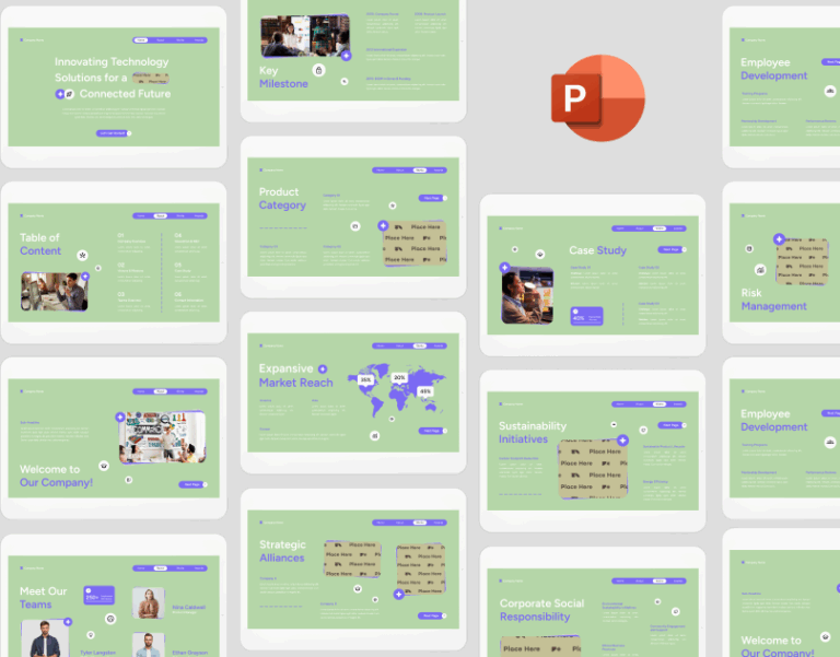 Technology Company Profile PowerPoint Template