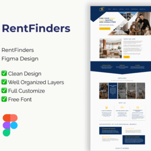 RentFinders – Figma Design Template for Modern Websites