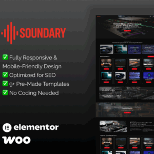Soundary – WooCommerce Elementor Template for Audio Gear Stores