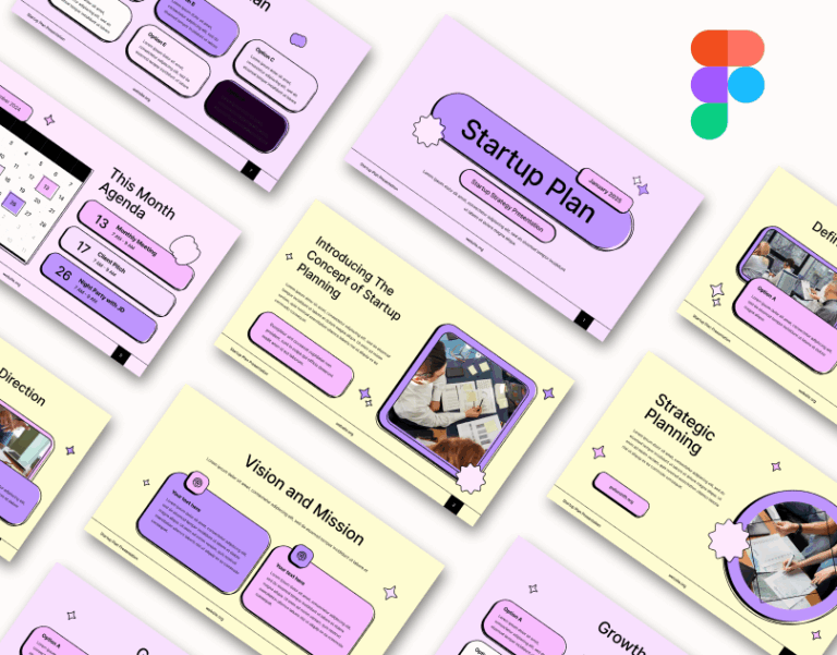 Startup plan Figma presentation template