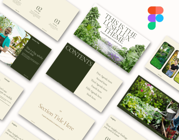 This is the Lush Lux Theme -  Professional Figma Presentation Template
