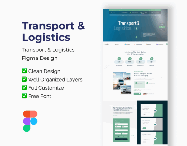 Transport & Logistics – Figma Design Template for Modern Websites