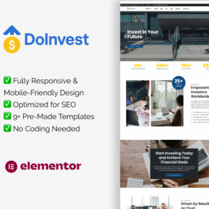 Doinvest – Elementor Template for Investment & Financial Services
