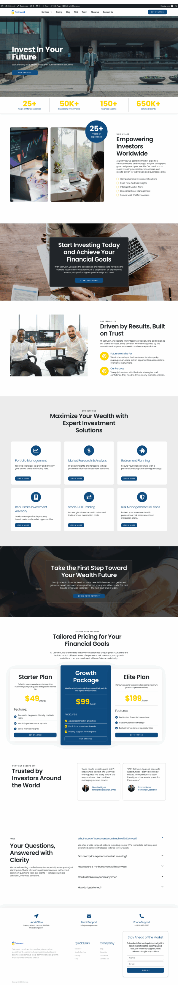 Doinvest – Elementor Template for Investment & Financial Services - Image 2