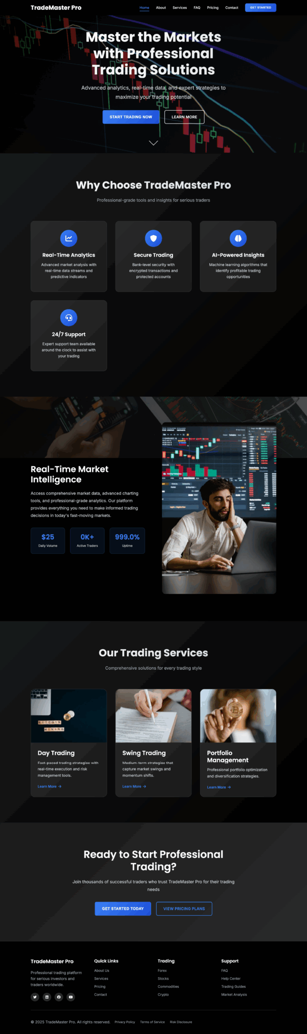 TradeMaster Pro Professional Trading Platforms  – HTML Website Template - Image 2
